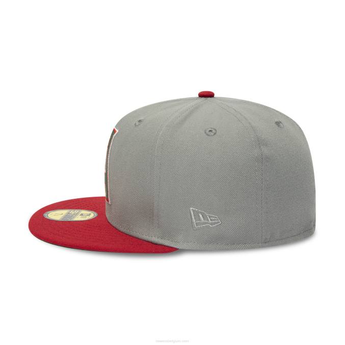 New Era augusta groene jassen milb grijze 59fifty getailleerde pet BT241081
