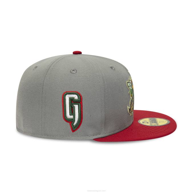 New Era augusta groene jassen milb grijze 59fifty getailleerde pet BT241081