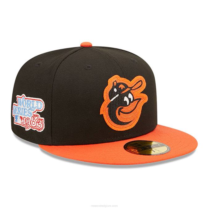 New Era baltimore orioles ne letterman zwarte 59fifty getailleerde pet BT24703