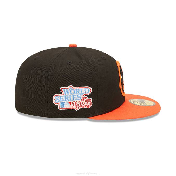 New Era baltimore orioles ne letterman zwarte 59fifty getailleerde pet BT24703