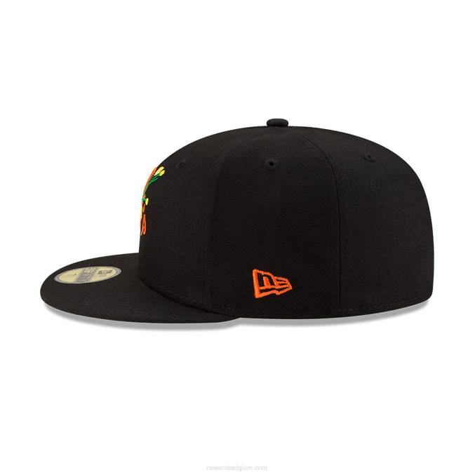 New Era baltimore orioles side patch bloom zwart 59fifty getailleerde pet BT241079