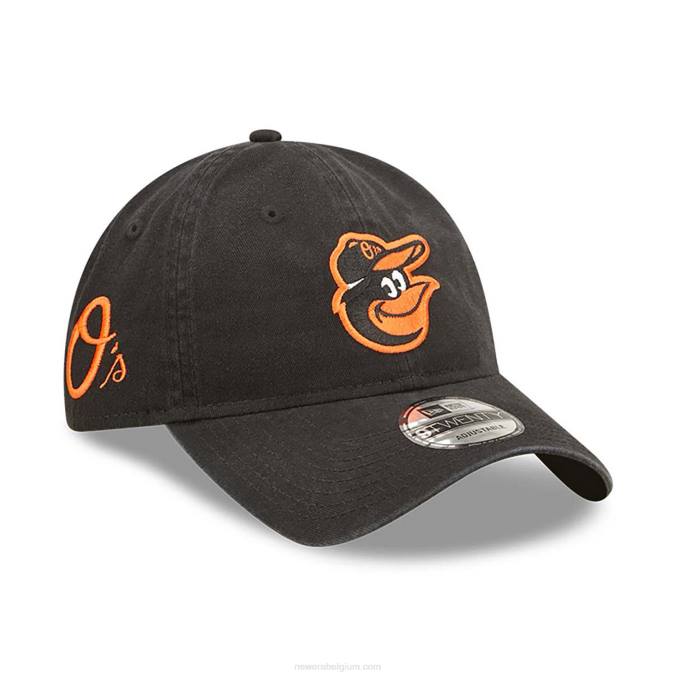 New Era baltimore orioles team patch zwarte 9twenty verstelbare pet BT242217