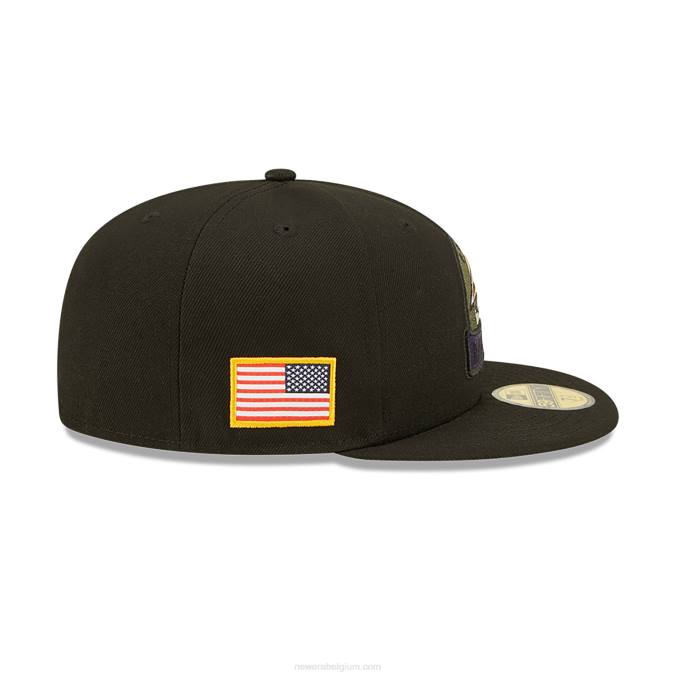 New Era baltimore ravens nfl salute to service zwarte 59fifty getailleerde pet BT24152