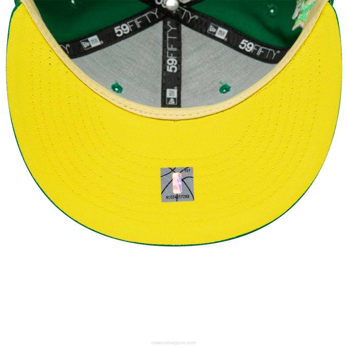 New Era boston celtics citrus pop groen 59fifty getailleerde pet BT241237