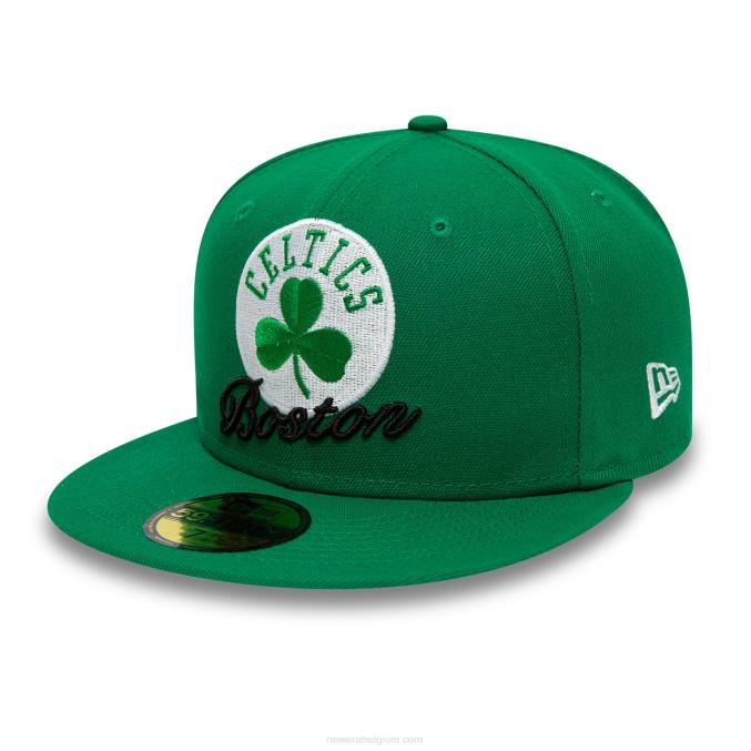 New Era boston celtics dubbel logo groene 59fifty pet BT241106