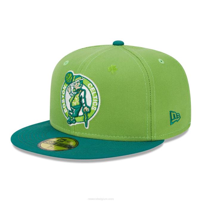 New Era boston celtics lucky streak groen 59fifty getailleerde pet BT24620