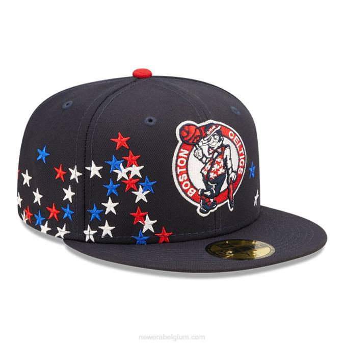 New Era boston celtics nba americana marine 59fifty getailleerde pet BT241030