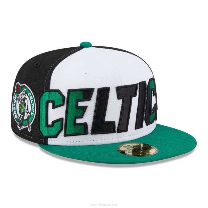 New Era boston celtics nba back half green 59fifty fitted cap BT24693