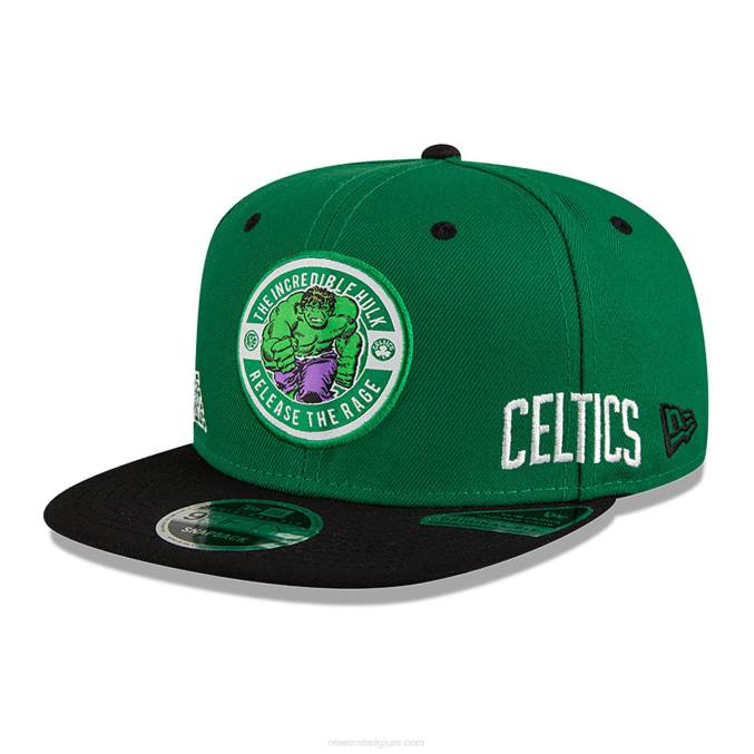 New Era boston celtics nba x marvel hulk groene 9fifty snapback pet BT241976