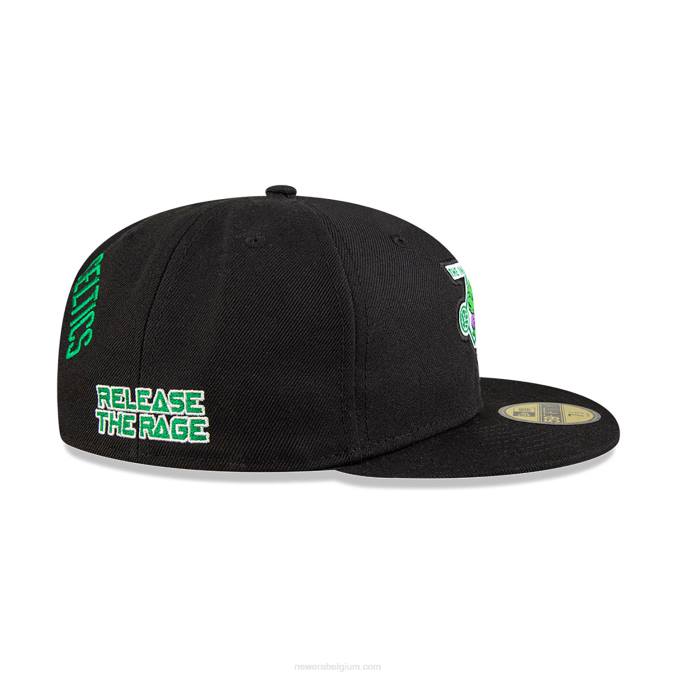 New Era boston celtics nba x marvel hulk zwarte 59fifty getailleerde pet BT241274