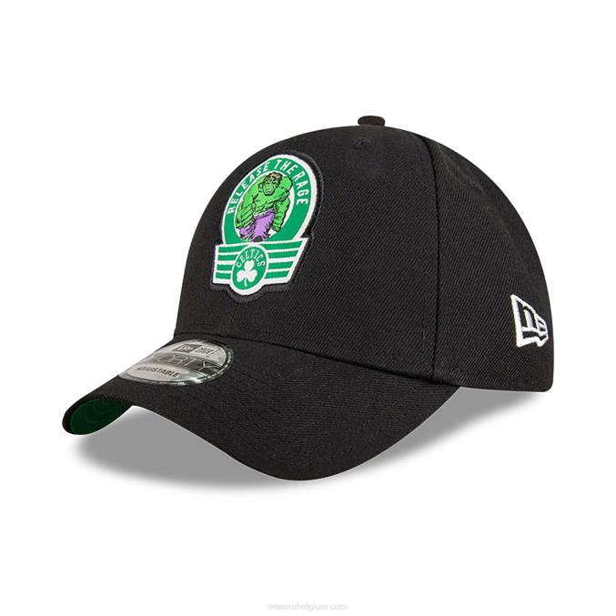 New Era boston celtics nba x marvel hulk zwarte 9forty verstelbare pet BT241545