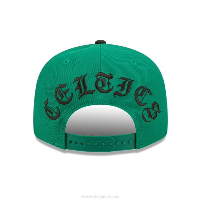 New Era boston celtics nba zwarte letter boog groene 9fifty snapback pet BT242080