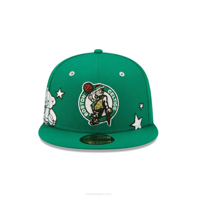 New Era boston celtics teddy groen 59fifty getailleerde pet BT24781
