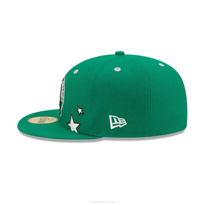 New Era boston celtics teddy groen 59fifty getailleerde pet BT24781