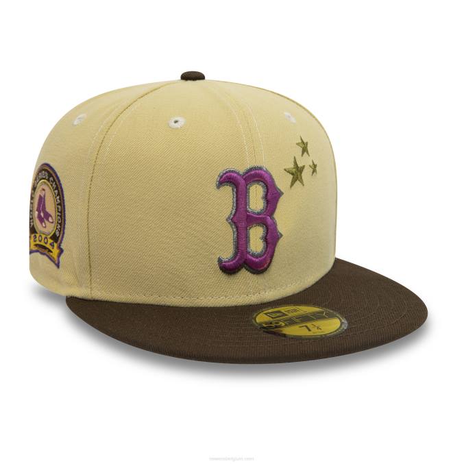 New Era boston red sox 2004 world series bruine 59fifty getailleerde pet BT241