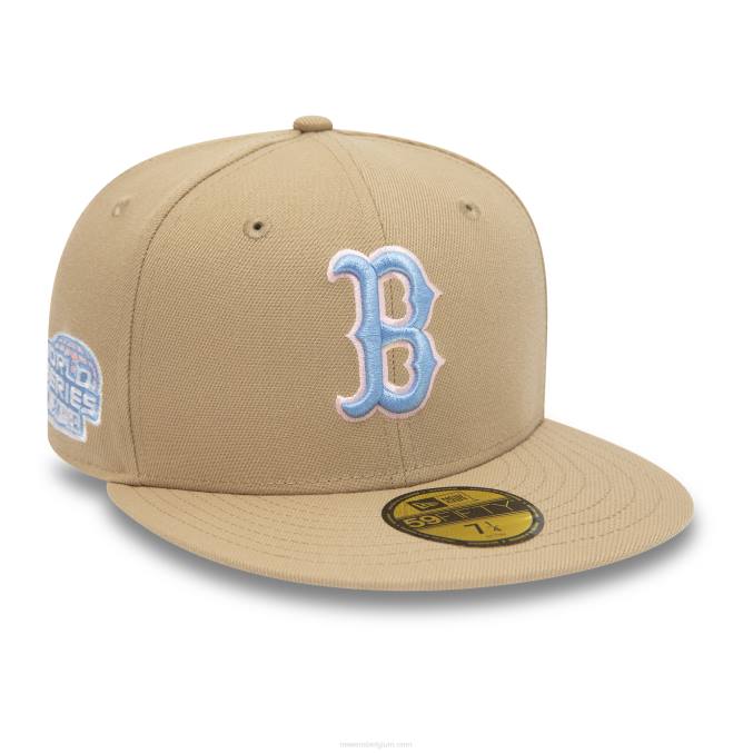 New Era boston red sox 2004 world series tan 59fifty getailleerde pet BT2431
