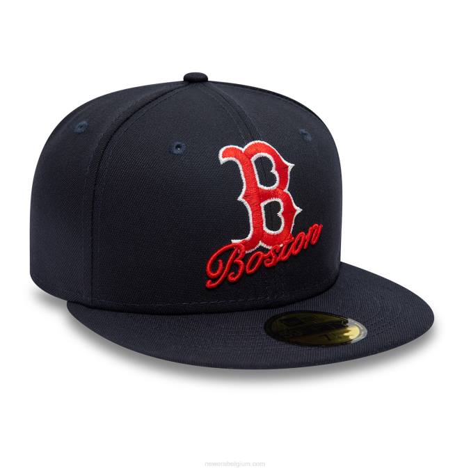 New Era boston red sox dubbel logo marine 59fifty pet BT241165