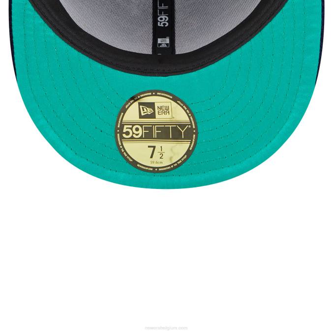 New Era boston red sox fluwelen marine 59fifty getailleerde pet BT241231