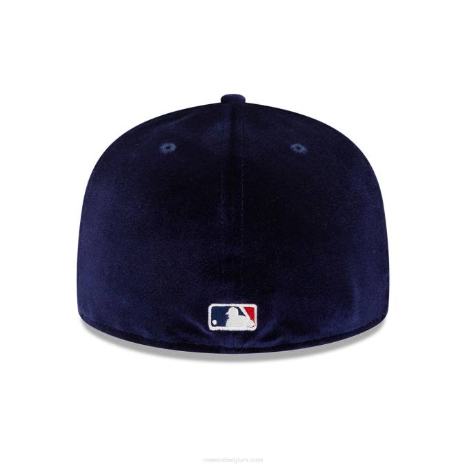 New Era boston red sox fluwelen marine 59fifty getailleerde pet BT241231