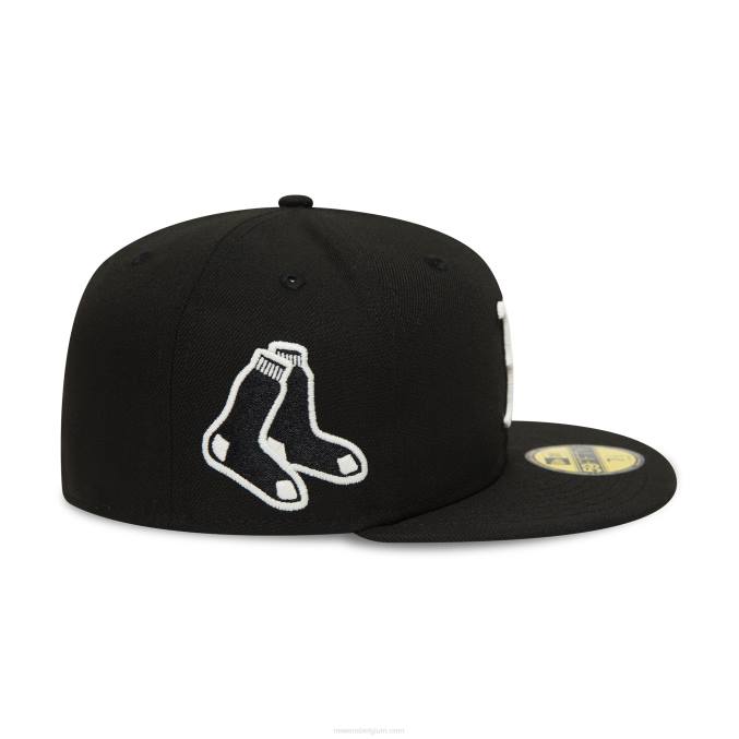 New Era boston red sox glow in the dark zwarte 59fifty getailleerde pet BT24769