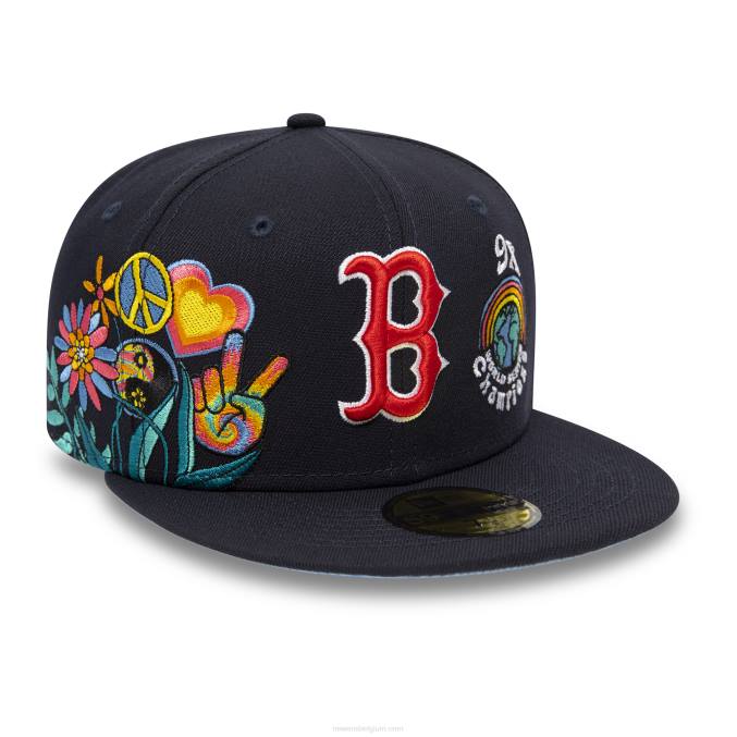 New Era boston red sox groovy marine 59fifty getailleerde pet BT2447