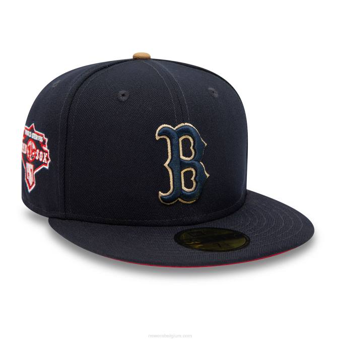 New Era boston red sox herfstkleuren marine 59fifty getailleerde pet BT24814