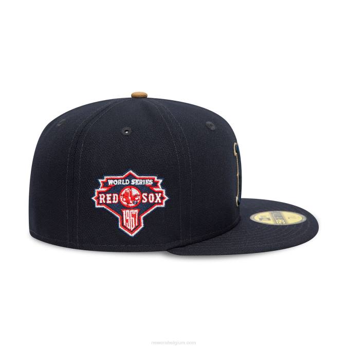 New Era boston red sox herfstkleuren marine 59fifty getailleerde pet BT24814