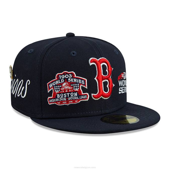 New Era boston red sox historic champs marine 59fifty getailleerde pet BT24643