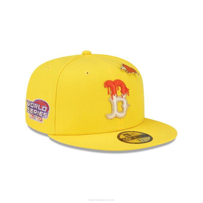 New Era boston red sox ijzige pop knalgele 59fifty getailleerde pet BT24172