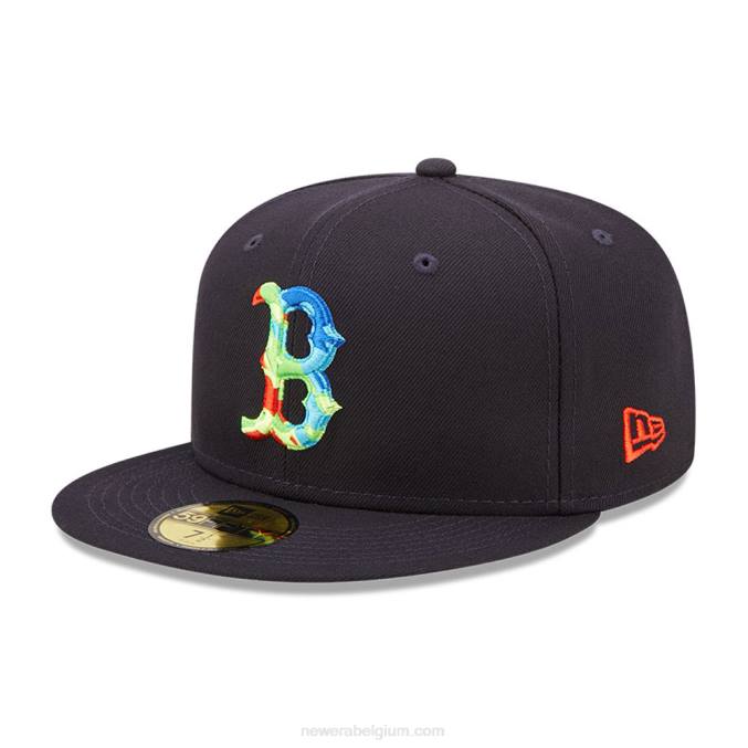 New Era boston red sox infrarood marine 59fifty getailleerde pet BT241367