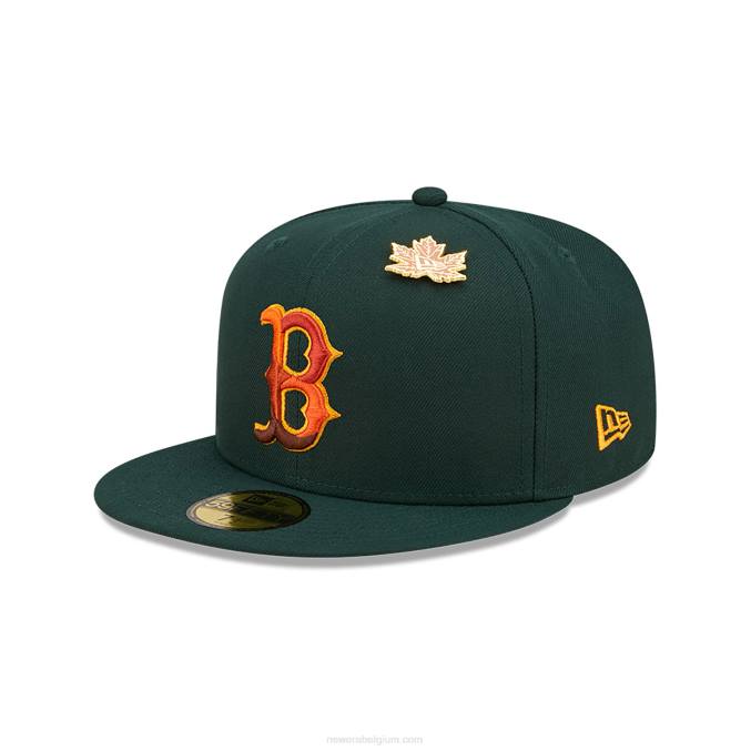 New Era boston red sox lommerrijke donkergroene 59fifty getailleerde pet BT24713