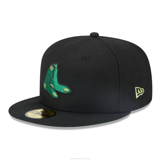 New Era boston red sox metallic pop zwart 59fifty getailleerde pet BT241334