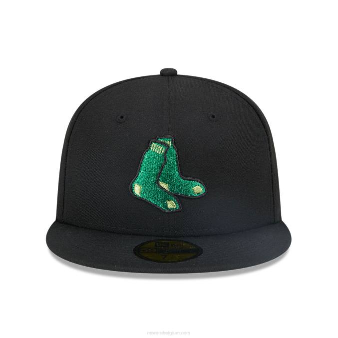 New Era boston red sox metallic pop zwart 59fifty getailleerde pet BT241334