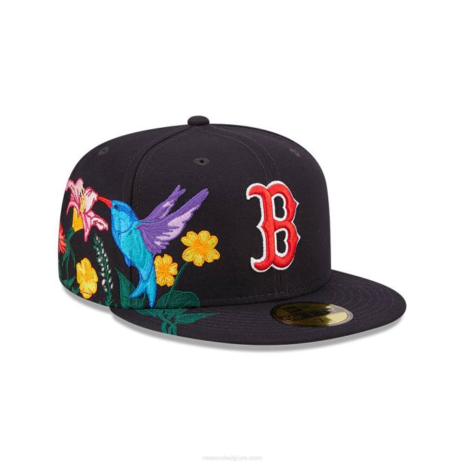 New Era boston red sox mlb blooming navy 59fifty getailleerde pet BT24825