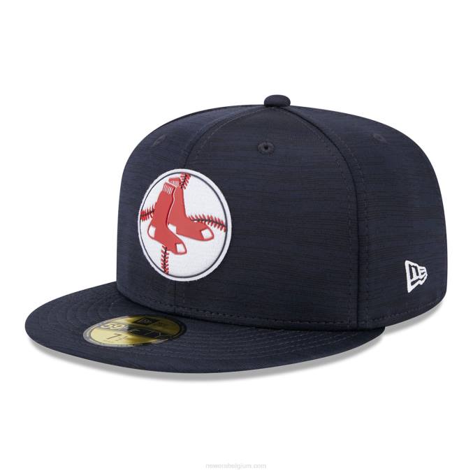 New Era boston red sox mlb clubhouse blauw 59fifty getailleerde pet BT24196