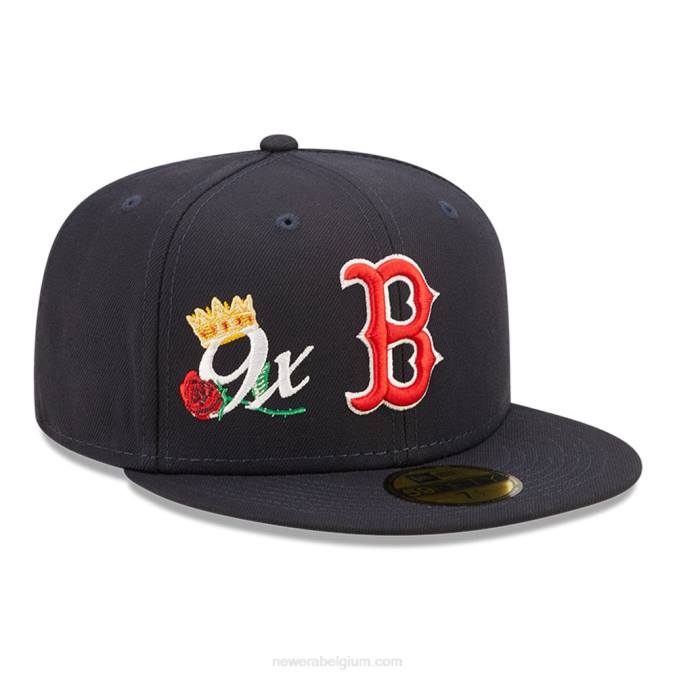 New Era boston red sox mlb crown champs marine 59fifty getailleerde pet BT241368