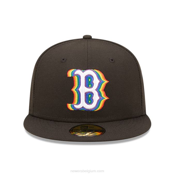 New Era boston red sox mlb prismatische zwarte 59fifty getailleerde pet BT241324