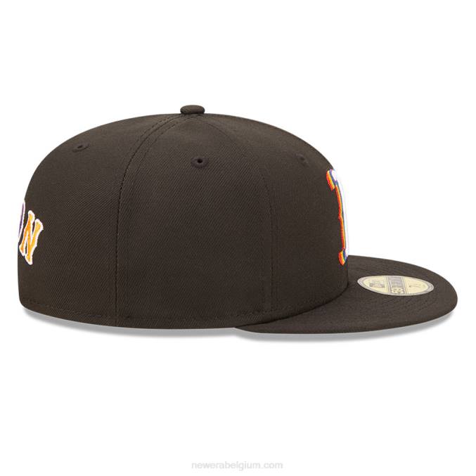 New Era boston red sox mlb prismatische zwarte 59fifty getailleerde pet BT241324