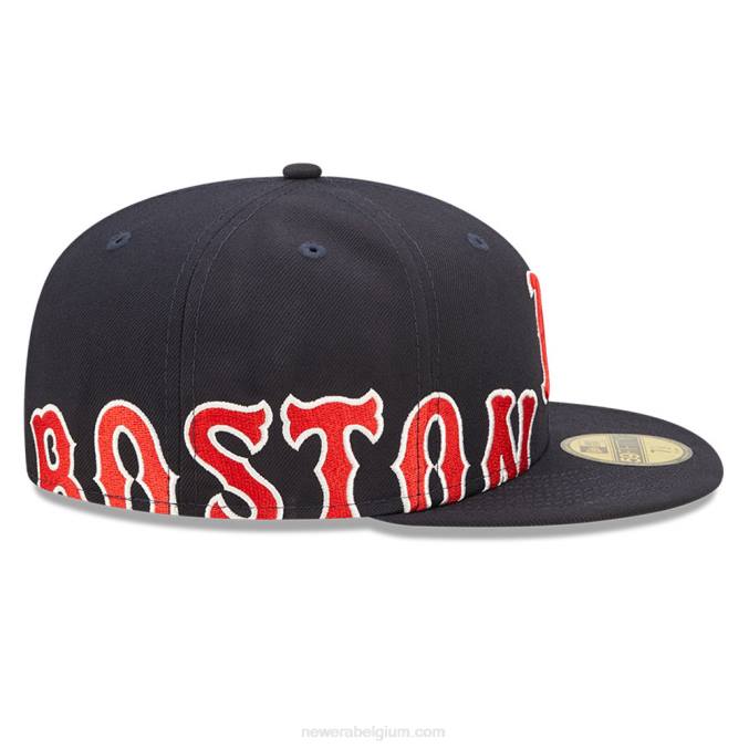 New Era boston red sox mlb side split navy 59fifty getailleerde pet BT24421