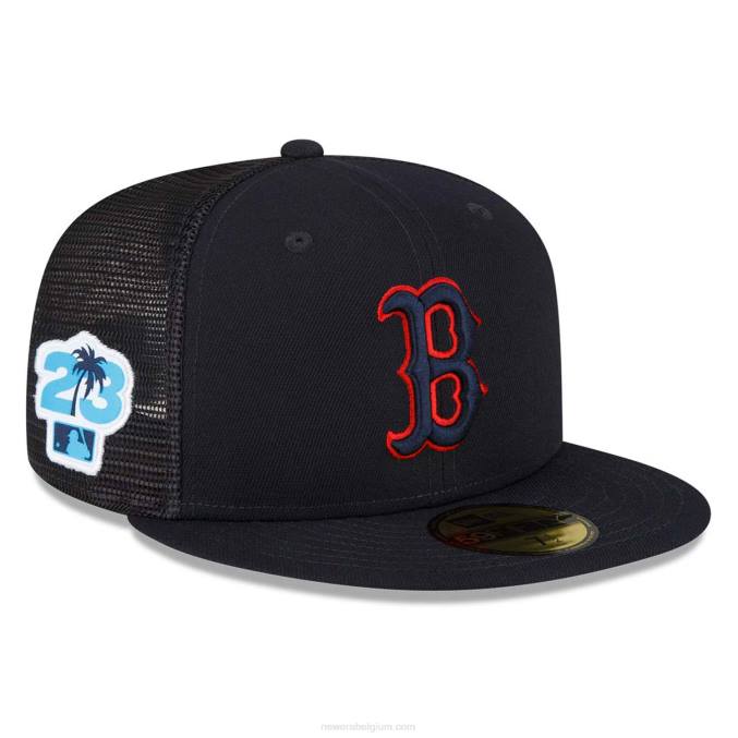 New Era boston red sox mlb spring training blauw 59fifty getailleerde pet BT24686