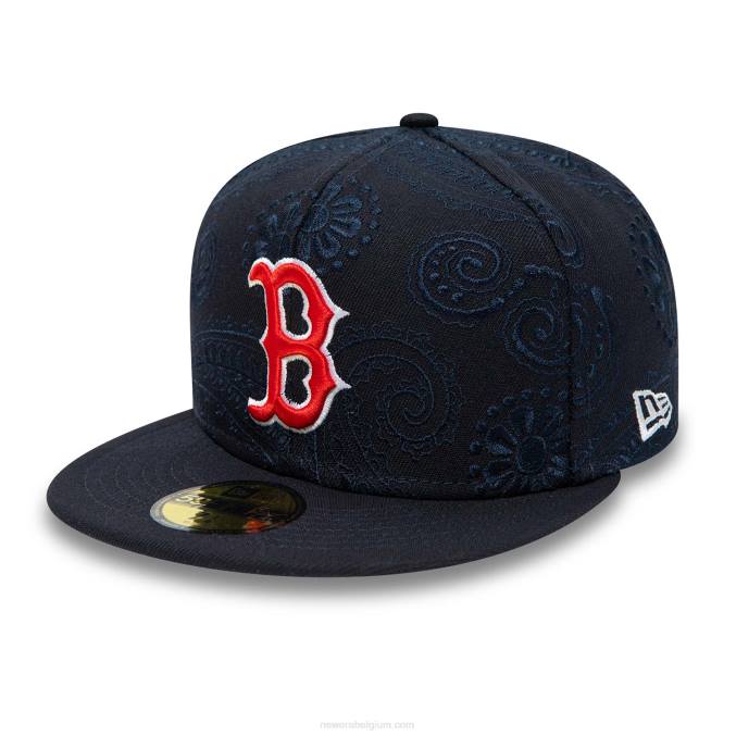 New Era boston red sox mlb swirl blue 59fifty getailleerde pet BT24465
