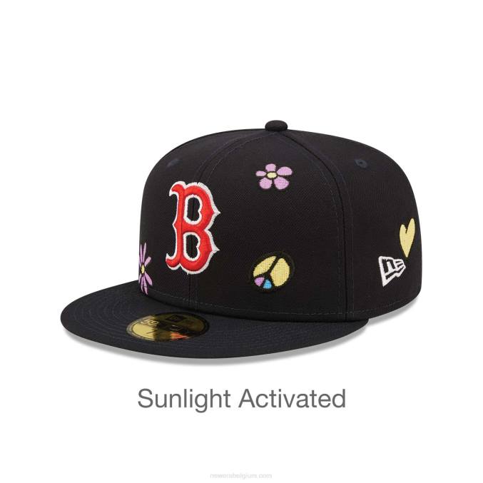 New Era boston red sox mlb zonlicht pop marine 59fifty pet BT24239