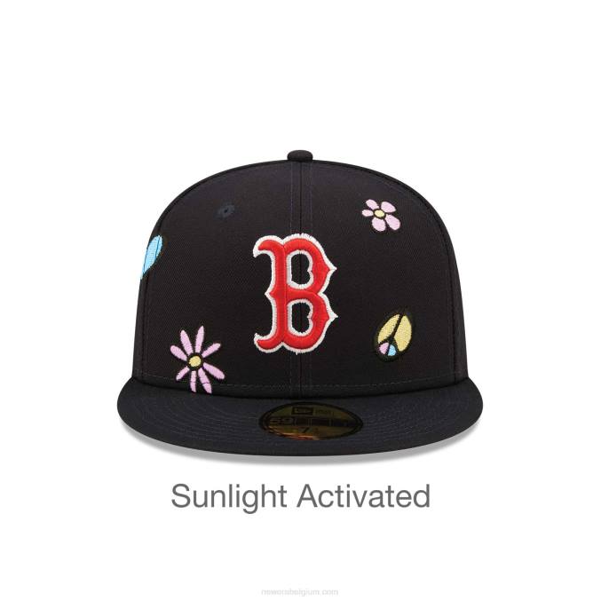 New Era boston red sox mlb zonlicht pop marine 59fifty pet BT24239