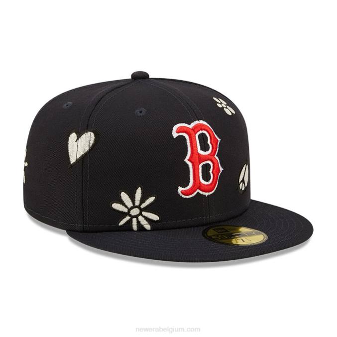 New Era boston red sox mlb zonlicht pop marine 59fifty pet BT24239