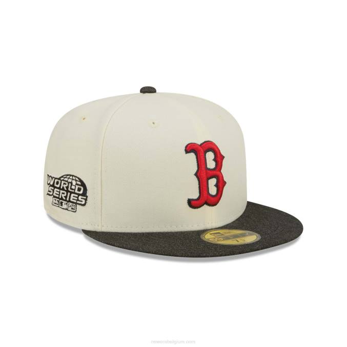 New Era boston red sox mlb zwart denim chroom wit 59fifty getailleerde pet BT24600