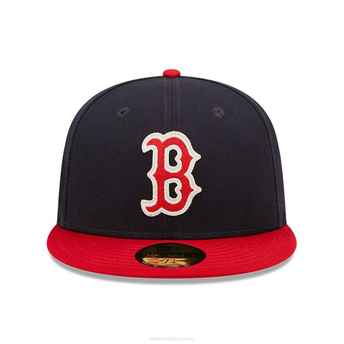 New Era boston red sox ne letterman marine 59fifty getailleerde pet BT24647