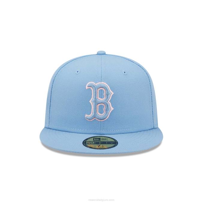 New Era boston red sox pastelblauw 59fifty getailleerde pet BT241067