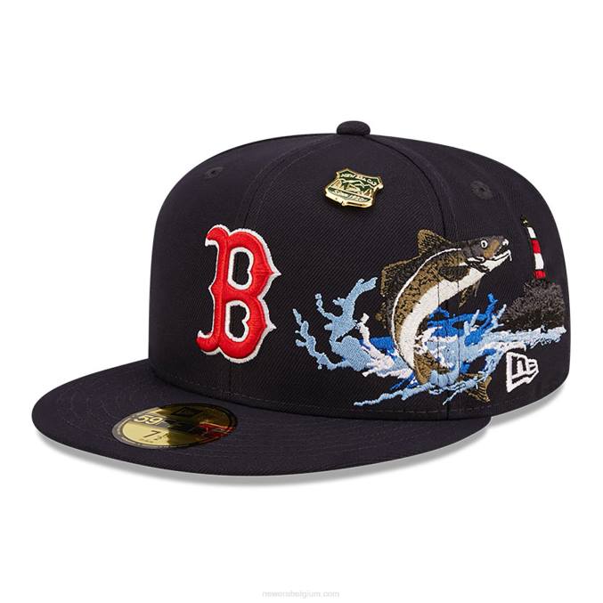 New Era boston red sox state park marine 59fifty getailleerde pet BT24407