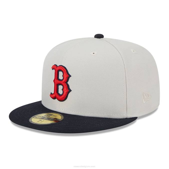 New Era boston red sox varsity letter stone 59fifty getailleerde pet BT241391