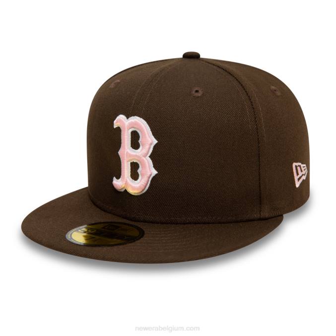 New Era boston red sox walnoot en roze 59fifty dop BT241153